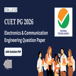CUET PG 2026 Electronics and Communication Engineering Question Paper with Solution Pdf